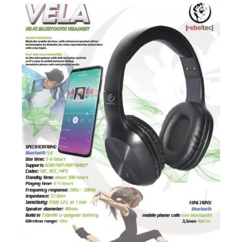 Słuchawki Bluetooth Rebeltec VELA