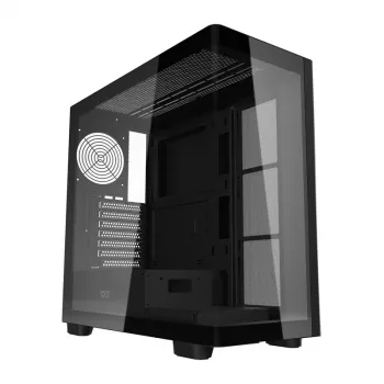 Obudowa komputerowa DarkFlash DS900G (czarna) — kompatybilna z ATX, wieża midi, panel boczny z hartowanego szkła
