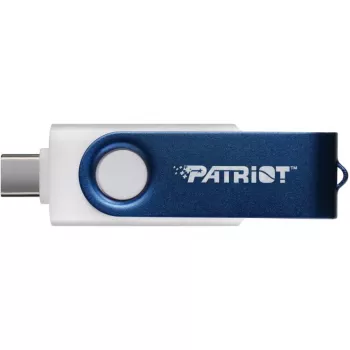 Pamięć USB PATRIOT Xporter X550 128 GB, dwuzłączowa USB-A i USB-C 3.2 Gen 1, niebiesko-biała