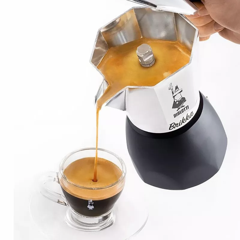 Bialetti Brikka Moka pot 0.1 L Czarny, Stal nierdzewna