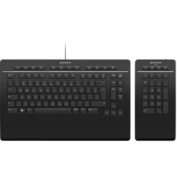 Klawiatura 3Dconnexion Pro z klawiaturą numeryczną biurowa USB RF Wireless Bluetooth QWERTZ szwajcarska czarna