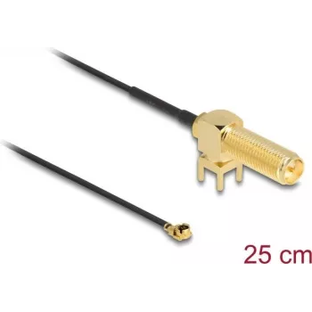 Kabel koncentryczny DeLOCK 12036 0,25 m RP-SMA I-PEX MHF1 Czarny