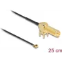 Kabel koncentryczny DeLOCK 12036 0,25 m RP-SMA I-PEX MHF1 Czarny