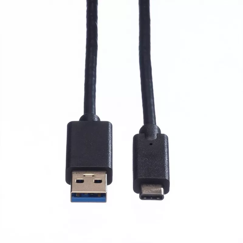 ROLINE - Kabel USB - USB typu C (M) - 9-pin USB typu A (M) - 1 m (USB 3.1) - Formowany - Czarny (11.02.9011)