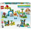Zestaw LEGO DUPLO Town Rodziny Dzikich Zwierząt 3-w-1 10446 — 92 elementy, wiek 2+, 200×220×340 mm