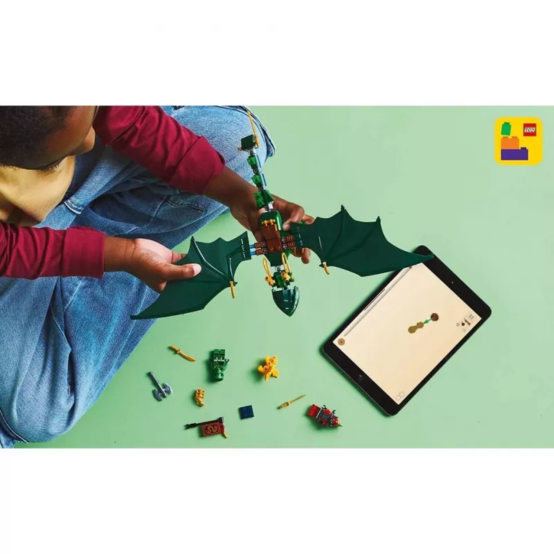 Zestaw konstrukcyjny LEGO NINJAGO 71829 Zielony Leśny Smok Lloyda, 128 elementów, 2 minifigurki, dla dzieci od 6 lat