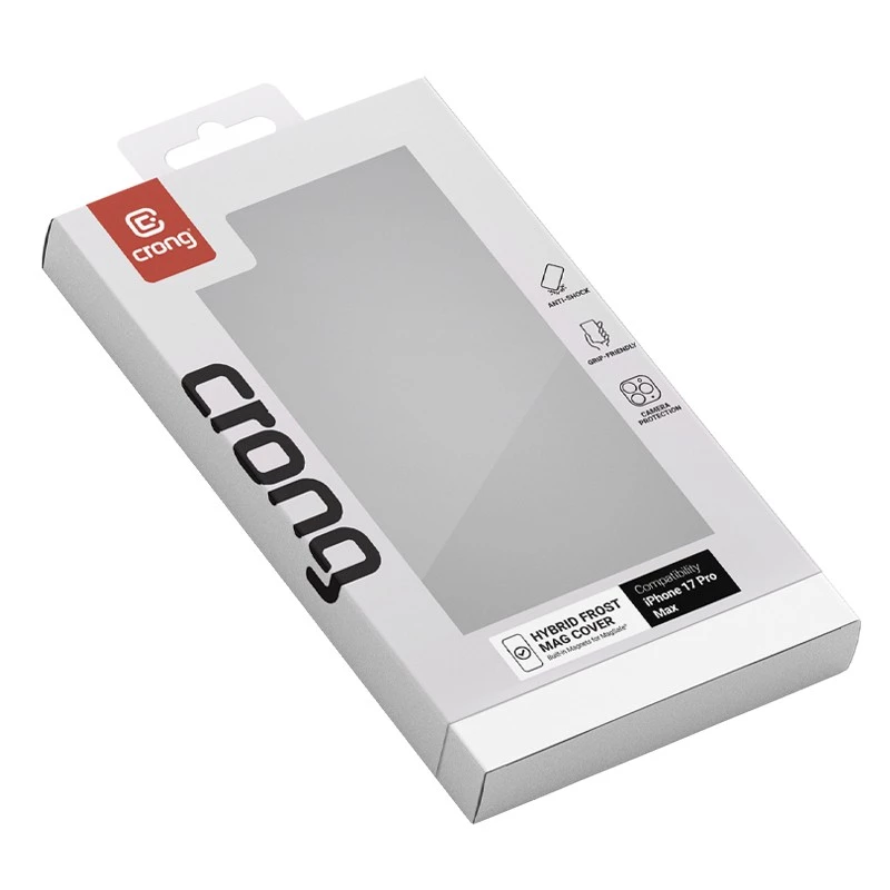 Crong Hybrid Frost MAG Cover Case with MagSafe for iPhone 17 Pro Max Frosted Czarny