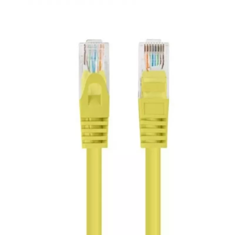 PATCHCORD Cat.5E UTP 1M Żółty FLUKE PASSED LANBERG 10-PACK