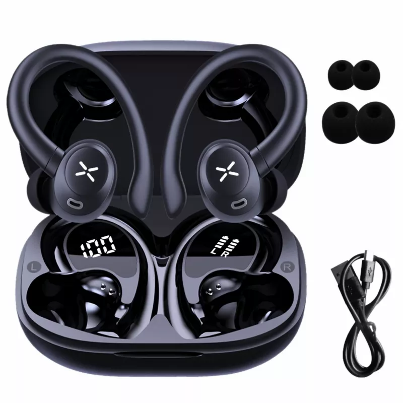 Bezprzewodowe słuchawki sportowe MANTA Rytmo Sport 2 MATWS012BK — True Wireless, douszne, czarne