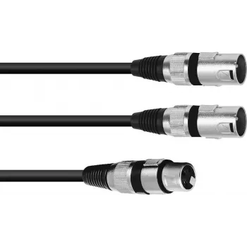 Kabel audio XLR 3-pin 2 x XLR 3-pin czarny Omnitronic 30225206