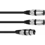 Kabel audio XLR 3-pin 2 x XLR 3-pin czarny Omnitronic 30225206