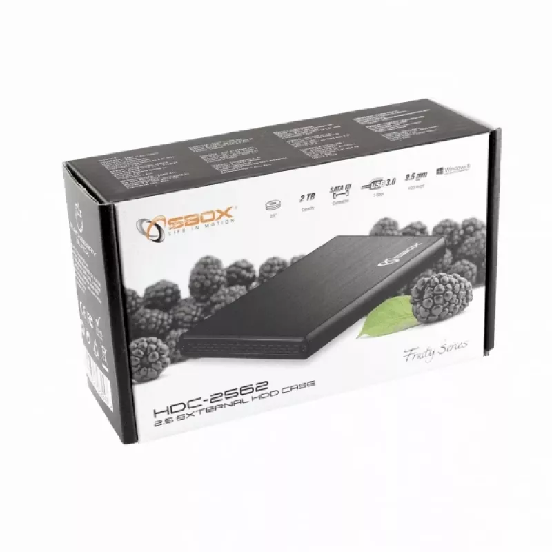Sbox HDC-2562B 2.5 inch Obudowa na Dysk Zewnętrzny Blackberry Black