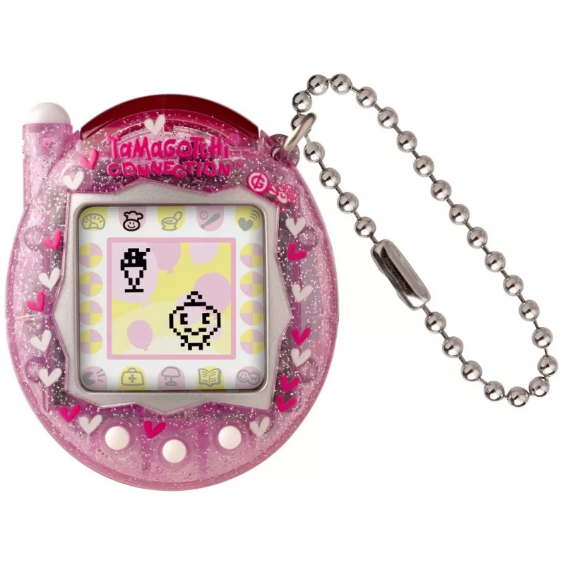 Ręczny Cyfrowy Pupil Bandai Tamagotchi Connection Pink Glitter — zabawka wirtualnego pupila