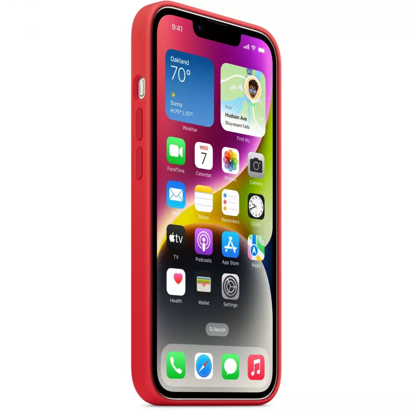 Apple iPhone 14 Silicone Case with MagSafe, (PRODUCT)Czerwony