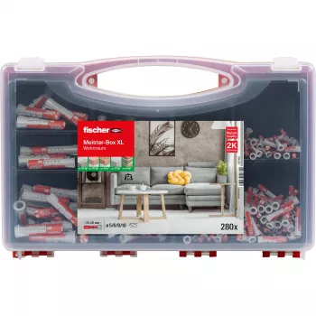 Meister-Box XL living area (Jasnoszary/Czerwony, 280-częściowa)