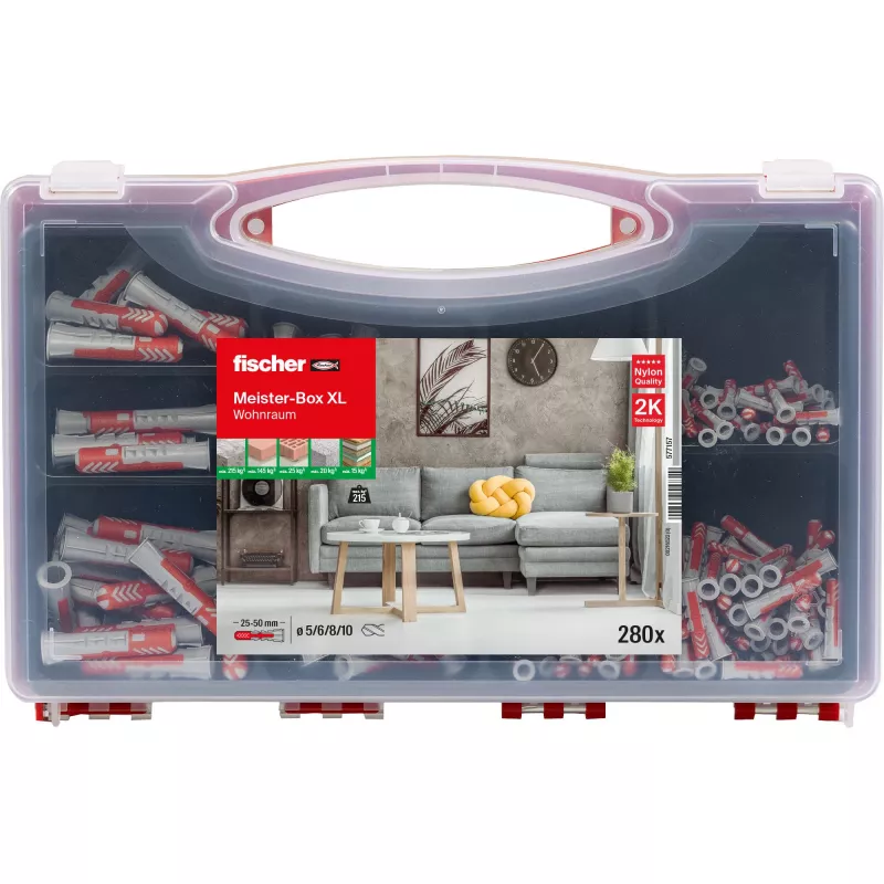 Meister-Box XL living area (Jasnoszary/Czerwony, 280-częściowa)