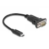 DeLOCK Adapter USB Type-C na RS-232 D-Sub 9 pin męski 0,25 m