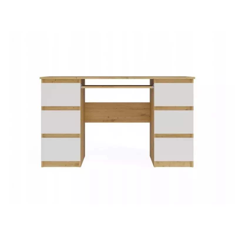KUBA Biurko dąb artisan/biały zestaw