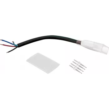 LED neon flex 230V cienki RGB EUROLITE 50499820 z otwartymi końcami