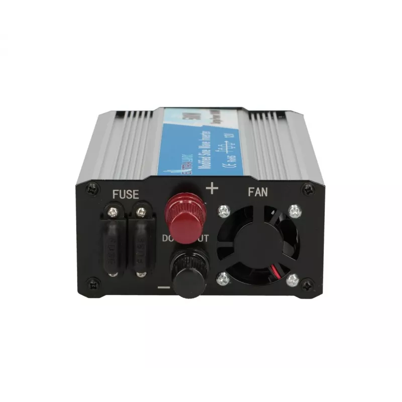 Przetwornica samochodowa Extralink OPIM-500W 12V, 500W zmodyfikowany sinus, obudowa aluminiowa, aktywne chłodzenie