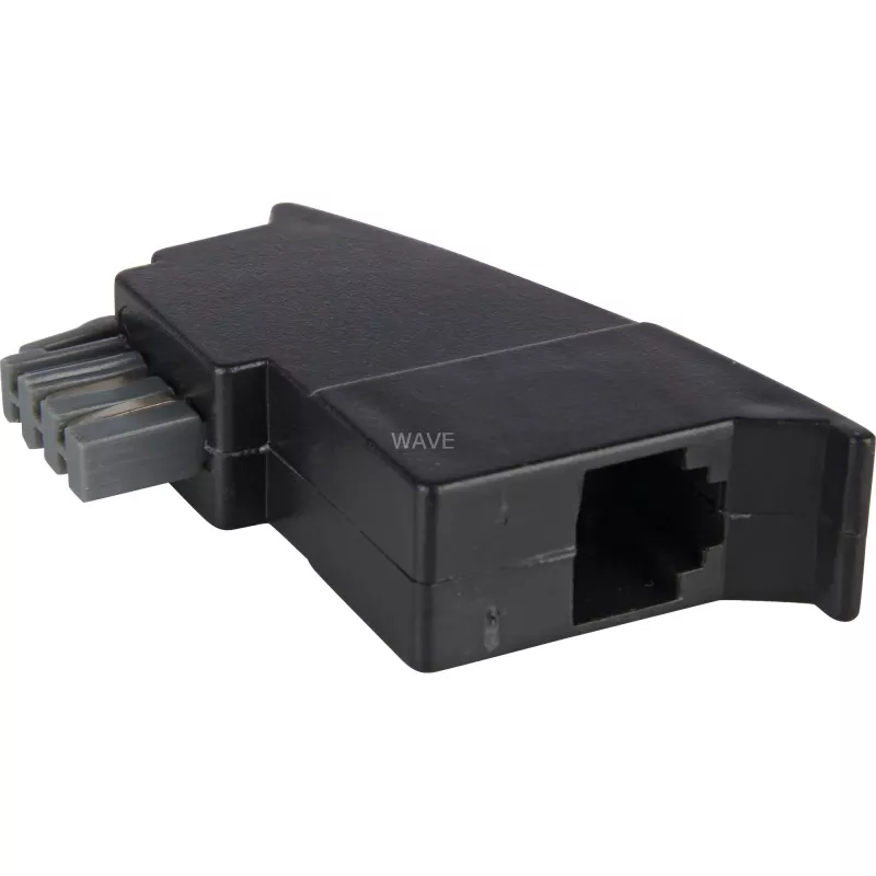 Goobay TAE Adapter Telefoniczny Wtyczka 50308 TAE-N na RJ-11/RJ-14 Czarny