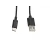 Kabel Lanberg CA-USBO-10CC-0010-BK (USB 2.0 męski - USB 2.0, USB, Type C męski, 1m, Czarny) (CA-USBO-10CC-0010-BK)