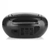 Przenośny odtwarzacz CD JVC RD‑E221B — czarny, CD/MP3, magnetofon kasetowy, odtwarzanie USB, radio FM, AUX, zasilanie bateryjne/sieciowe