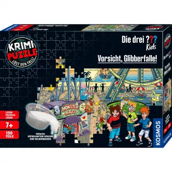 detektywistyczne puzzle Die drei Kids: Uwaga, pułapka (150 elementów)
