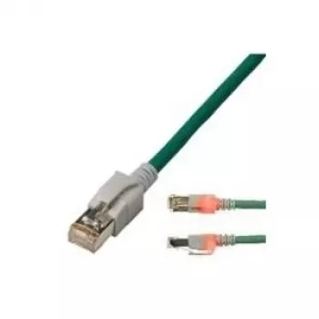 Kabel krosowy EasyLan DualBoot LED RJ45 S/FTP kat. 6 (klasa E) - z wtyczką saCon - LSOH - turkusowy - 1