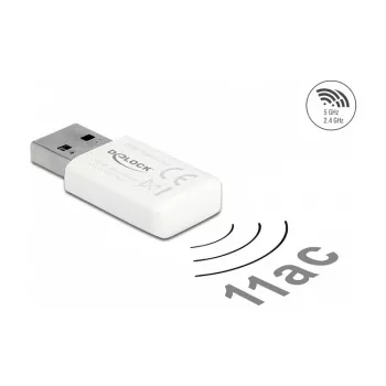 Karta sieciowa WLAN DeLOCK 12770 USB 5000 Mbit/s Bezprzewodowa Biała