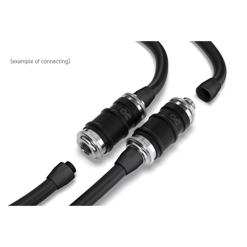 Szybkozłączka Alphacool ES BLH1A Push-in Female AG Chrome Czarny Matte