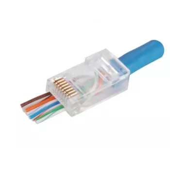 Złącze przewodowe RJ-45 Alantec WT118, wtyk męski prosty RJ45, kat.5e, U/UTP (UTP), półprzezroczysty biały, opakowanie 100 szt.