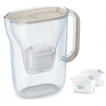 Dzbanek filtrujący wodę BRITA Style Essential 2,4 L z 2 wkładami wymiennymi (piaskowy)