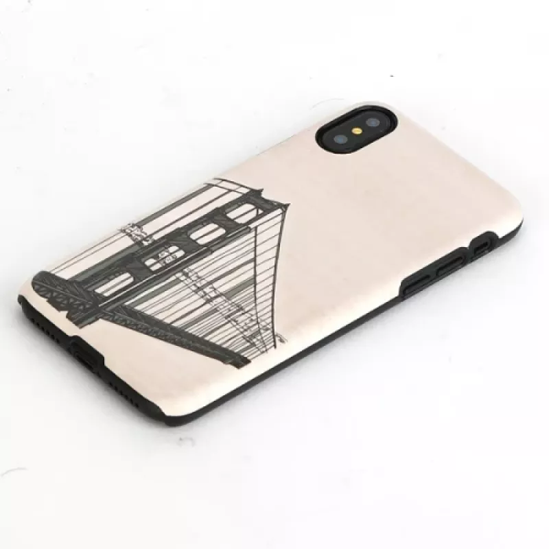 Etui na telefon man and wood do iPhone X/XS, konstrukcja mostka dłoni, czarne