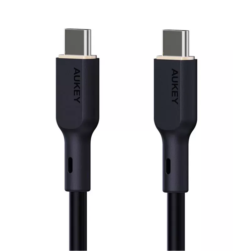AUKEY CB-SCC241 USB-C Power Delivery PD 240W 5A 20V 1m Nylon Czarny - D