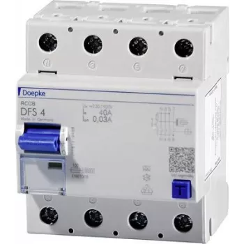DOEPKE RCD Circuit Breaker63A DFS4A063-4/0,03-A Type A 4-pin 30mA 230/400V DFS4-063-4/0,03-A (09144901)
