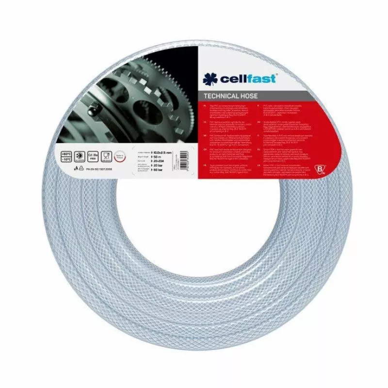Wąż ogrodowy techniczny Cellfast C.REINFORCED 12,5 mm x 2,0 mm ścianka x 50 m