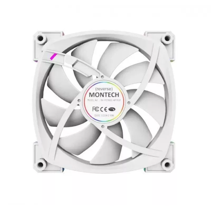 Wentylator do obudowy komputera Montech RX120 PWM 12 cm biały 3 szt.