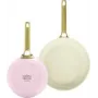 Zestaw patelni GreenPan CC008482-001 — aluminium, 20 cm i 26 cm, zielony/różowy