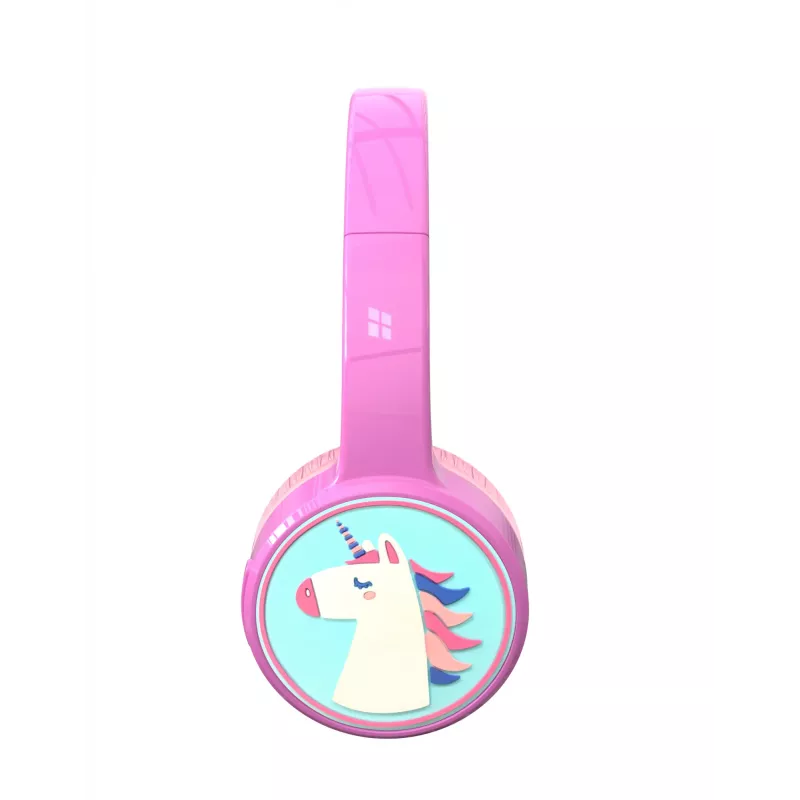 Słuchawki Denver BTH-106P, przewodowe i bezprzewodowe, nauszne, rozmowy/muzyka, Bluetooth, różowe