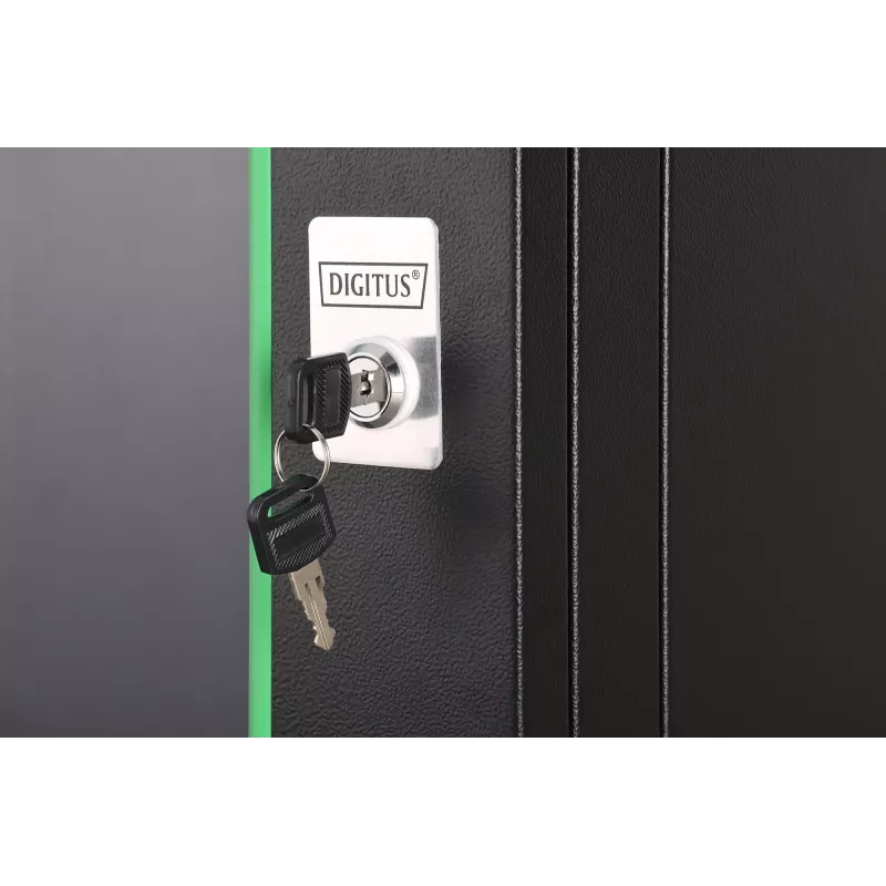 Szafa wisząca DIGITUS Dynamic-N 9U, 600x450 mm (SxG), IP20, zamek na klucz, do montażu