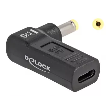 DeLOCK Adapter USB Type-C™ złącze żeńskie na HP 4.8 x 1.7 mm złącze męskie 90° kątowe