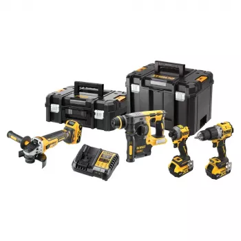 DeWalt DCK429P3T-QW Zestaw combo DCD805 + DCG405 + DCH273 + DCF850, 18 V czarny, żółty
