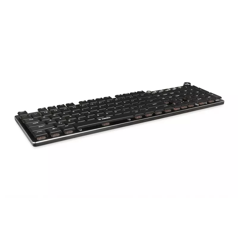 Klawiatura IBOX AURORA K-6 — pełnowymiarowa QWERTY, bezprzewodowa RF + Bluetooth, podświetlenie RGB, mechaniczne niskoprofilowe klawisze, czarna