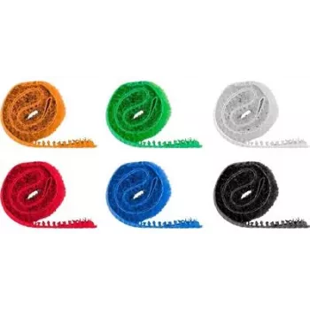 Goobay 70350 Kabel-Organizer Kabelhalter Flur Schwarz - Blau - Grün - Orange - Rot - Weiß 6 Stück(e) (70350)
