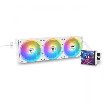 Zestaw chłodzenia cieczą All-in-one THERMALTAKE MAGFloe 420 Ultra ARGB z wentylatorami 140 mm, 500–2000 RPM, biały