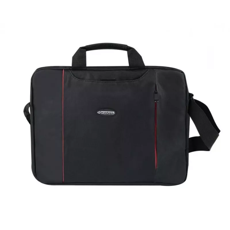 Torba Esperanza SALERNO 39.6 cm (15.6 inch) Toploader Czarny, Czerwony
