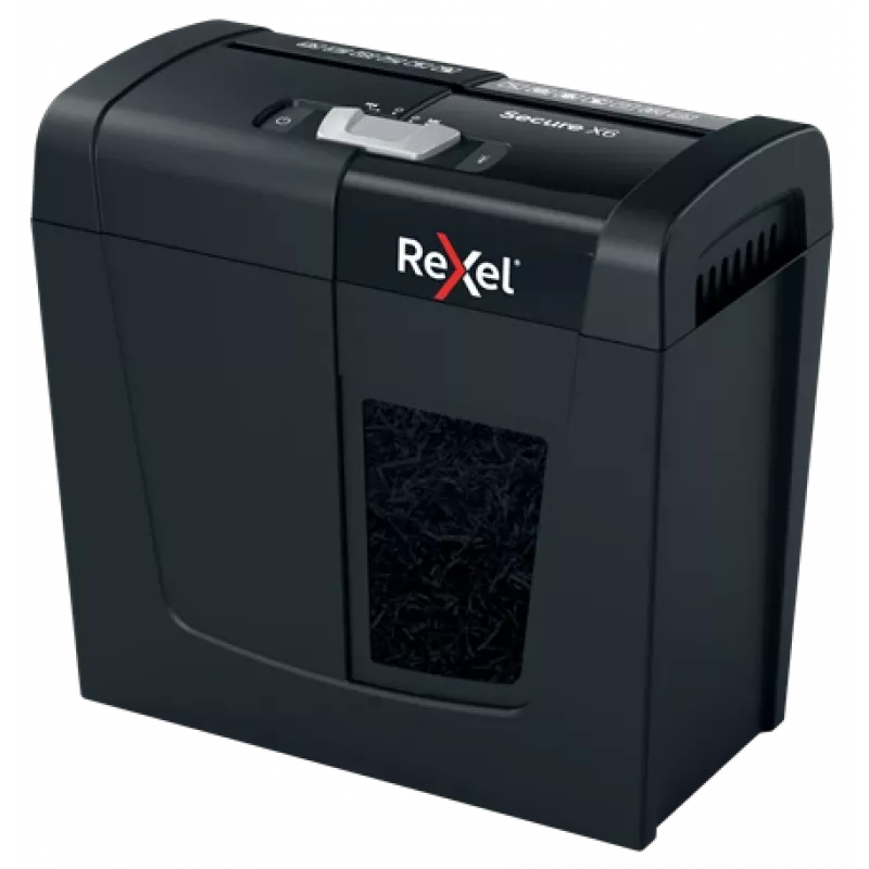 Niszczarka do papieru Rexel Secure X6 Cross Cut P4, cięcie krzyżowe, 4 x 40 mm, 10 L, 100 arkuszy, 68 dB, 6 arkuszy