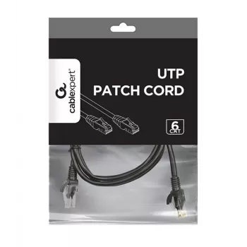 Kabel sieciowy Gembird PP6U-1M RJ-45 Cat6 1m Czarny