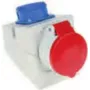 Gniazdo przemysłowe Bachmann 910.002, 5P, 400 V, 16 A, IP44, poliwęglan, niebieski/czerwony/biały